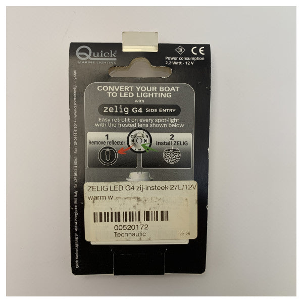 Quick Zelig G4 LED ersättningsbelysning varmvit 12V - FASP0173LA27A00