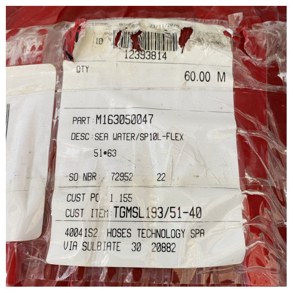 Roller Sea Water SP10L-FLEX Tubo per acqua calda e mare Ø51 x 63 mm - 60 metri