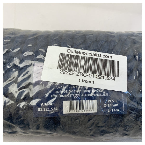 Talamex 14 mm fortøjningsline blå 14M - 01.221.524