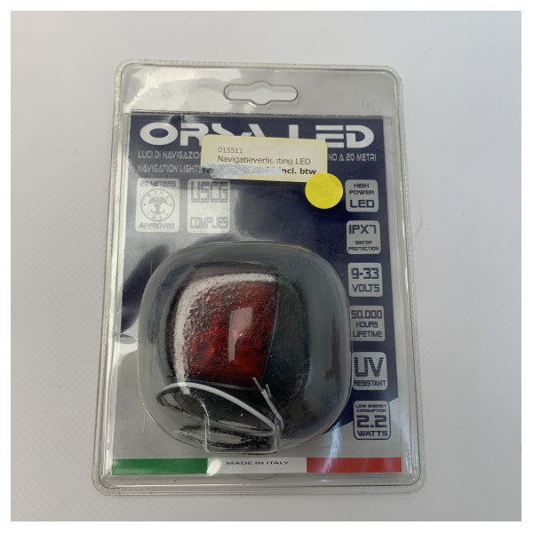 AllPA Navigacija Light Crvena portna bočna LED 12/24V Black - 015510