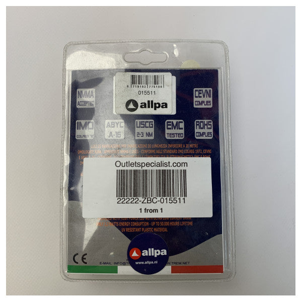 AllPA Navigacija svijetlo zelena bočna bočna bočna ploča LED 12/24V Black - 015511