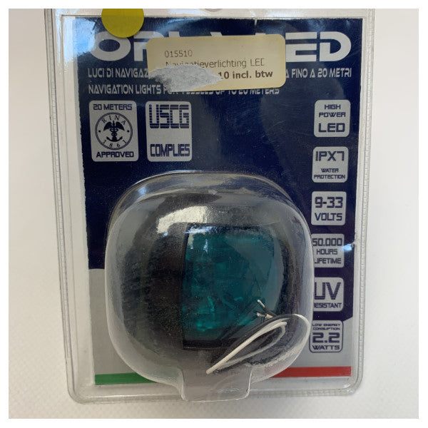 AllPA Navigacija svijetlo zelena bočna bočna bočna ploča LED 12/24V Black - 015511