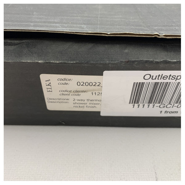 Elka 2-пътен смесител за душ, черен - 020022-06