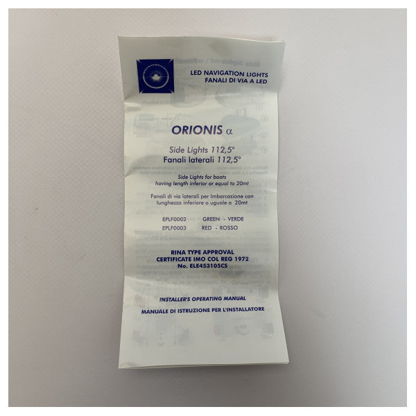 Czerwone światło nawigacyjne LED Orionis 112,5 stopnia - EPLF0003