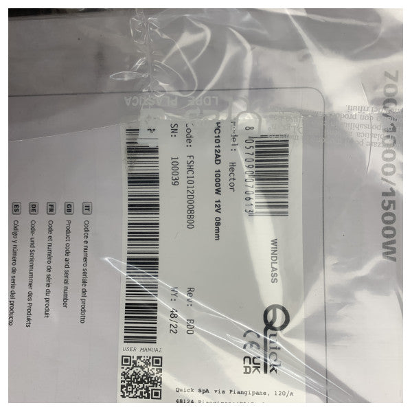 Nopea HC3 Hector 1000W sähköinen vaakavintturi 8 mm - -