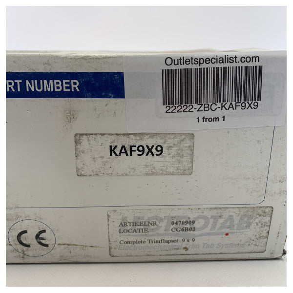 Lectrotab Kaf9x9 Rustfritt stål Electric Trim Tab Kit 12V