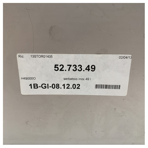 Osculati brændstoftank i rustfrit stål 49L - 52.733.49