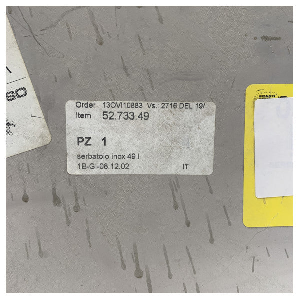 Osculati brændstoftank i rustfrit stål 49L - 52.733.49