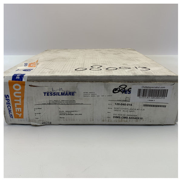 Tessilmare 4.20 m Open Cover Cover 4.35 x 1.60 metri blu-120-045-015