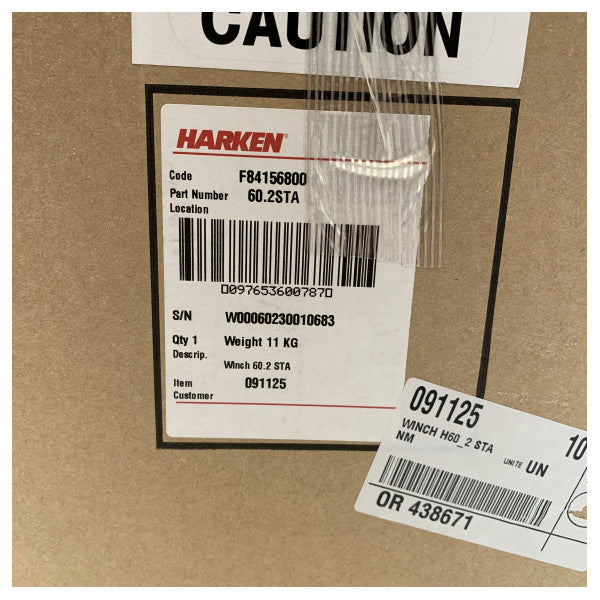 Harken 60.2STA 2-trins selvhalende manuelt aluminiumsspil sort