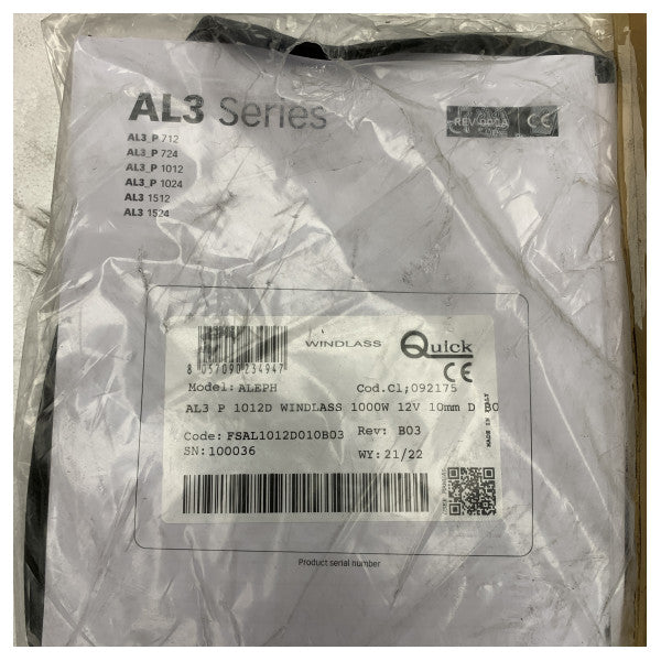 Γρήγορη Aleph AL3 χαμηλού προφίλ 1000W | 10 MM | 12V ηλεκτρικό βαρούλκο