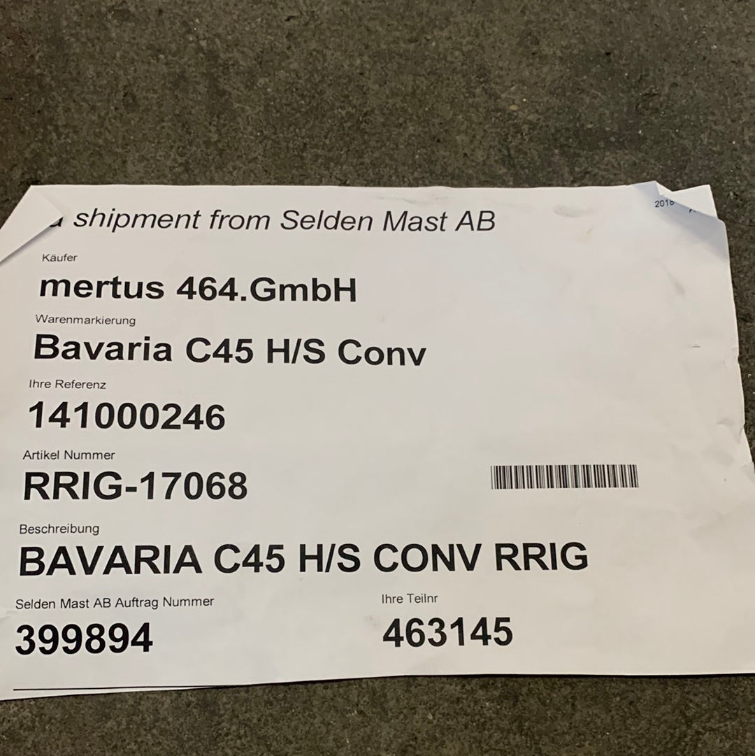 Sonda convencional Selden preparada para o Bavaria C45 H/S