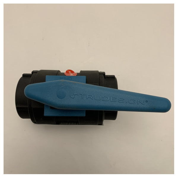 Trudesign 1-1/4-BSP 1 1/4-инчов черен пластмасов сферичен кран