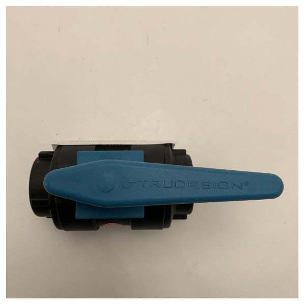 Valvola a sfera Trudesign 1-BSP da 1 pollice in plastica nera