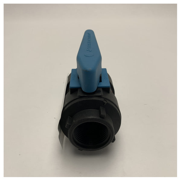 Valvola a sfera Trudesign 1-BSP da 1 pollice in plastica nera