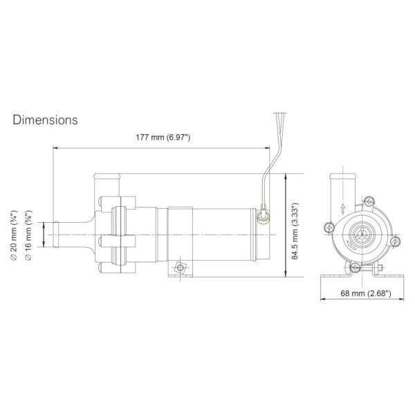 Johnson 10-24504-04 черна циркулационна помпа 24V