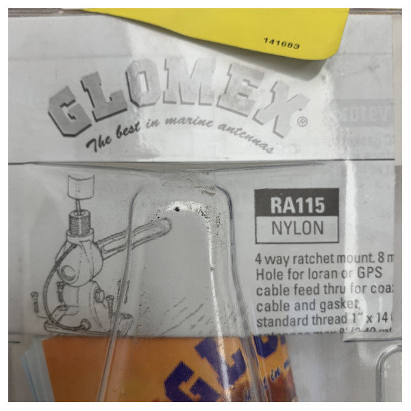 Glomex RA145 Marine GPS Antenna Mount Bracket for Railings