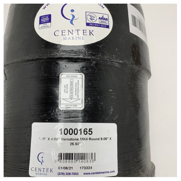 Centek Marine 4-tuumainen 125HP GRP pakokaasun äänenvaimennin - 1000165