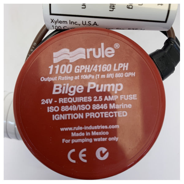 قانون 1100 GPH مضخة بيلج غاطسة 24V - 28D