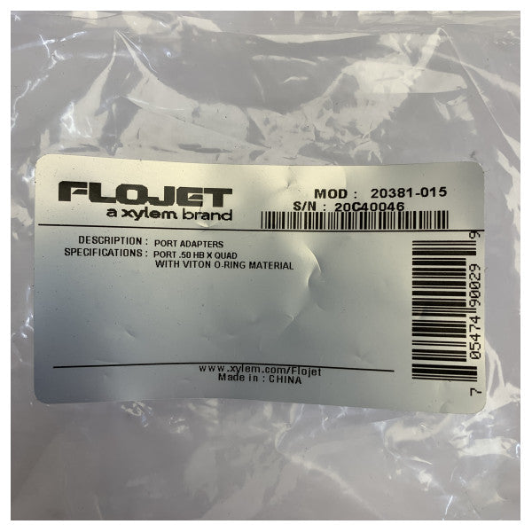 Flojet 20381-015 Hose Connection Piece Streight 1/2 Inch with Viton O-ring