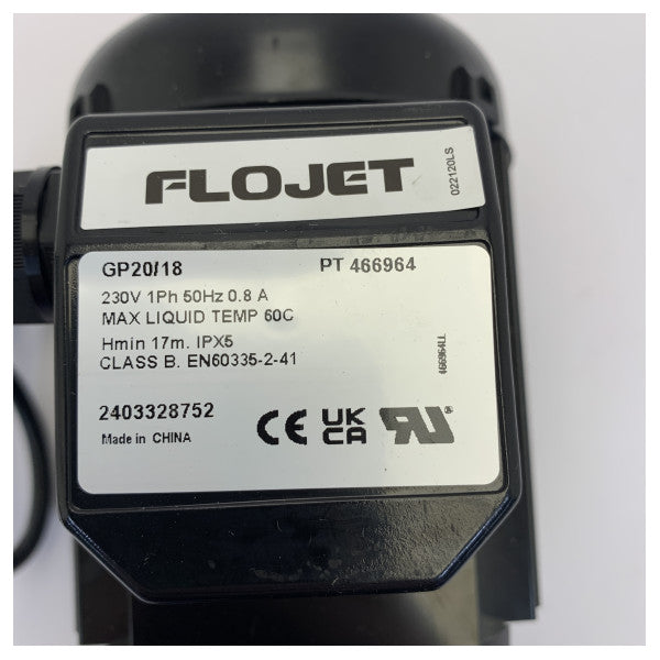 Pompa centrifuga multistadio Flojet GP20/18 18L/min - 230V - 466964