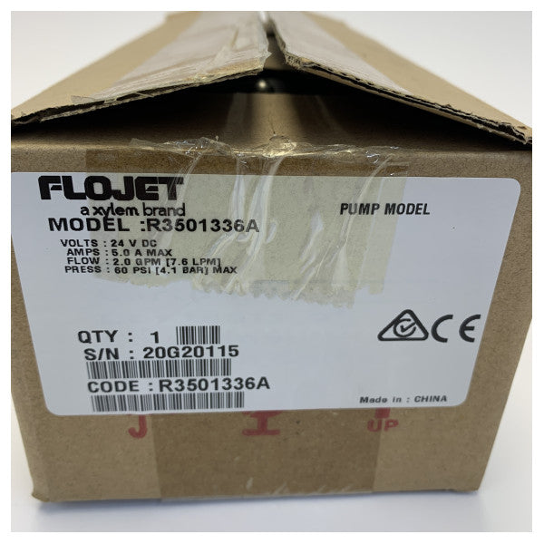 Flojet R3501336A Αυτο-αναρροφητική αντλία φρέσκου νερού 24V - 7.6L/m - 60 psi