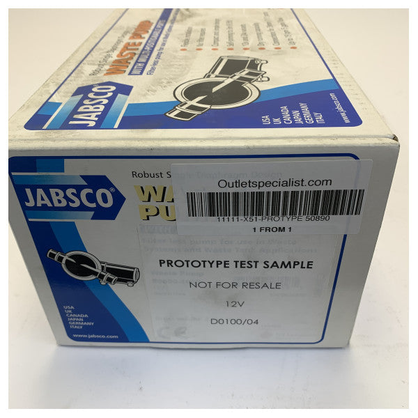 Jabsco 50890 Black Water Waste Pump 12V