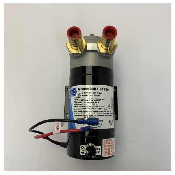 Jabsco 23870-1200 Αντλία καυσίμου ναυτιλίας με ολισθαίνοντα πτερύγια - 12V Puppy - 35lpm