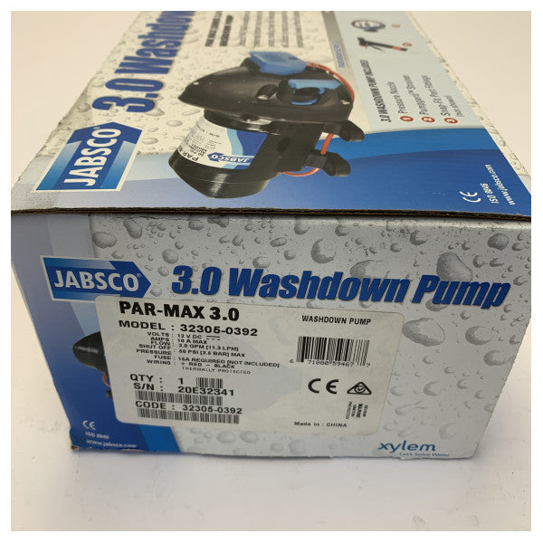 Jabsco PAR-Max 3.0 1,4 LPM, 3,5 bar GPM Washdown Pump 12V - 32305-0392