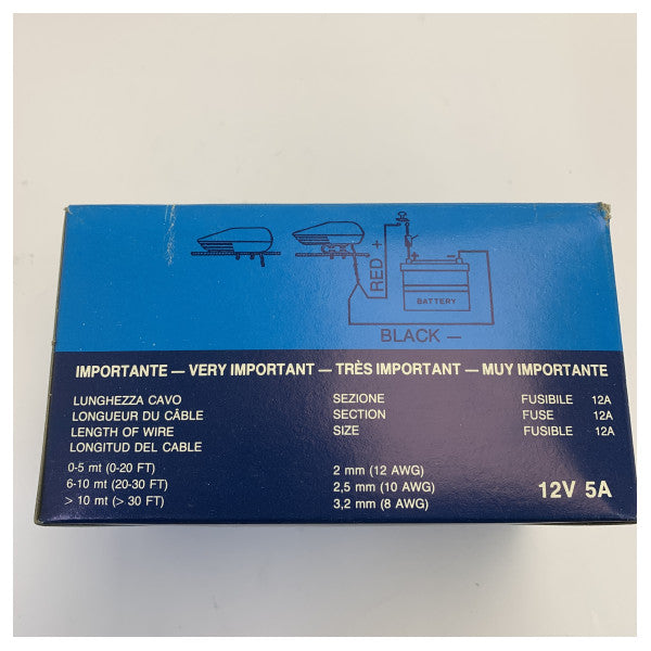 Elektrische Schiffs-Horn Schwarz - 7500000510 12V