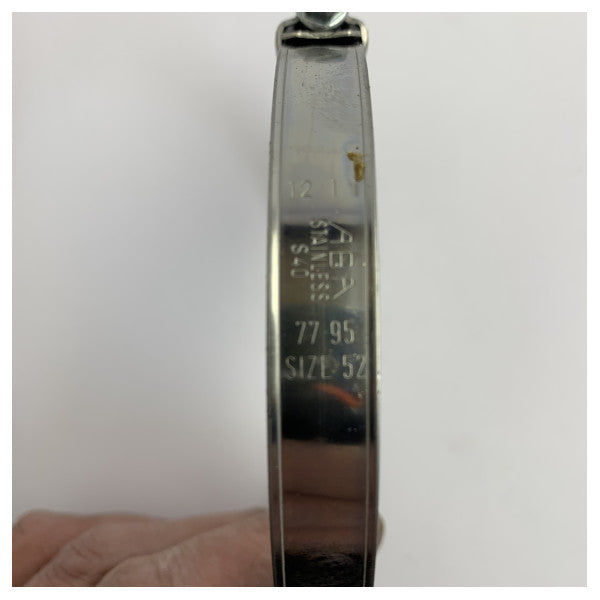 ABA slangklämma rostfritt stål 304 - 77-95 mm (storlek 52)