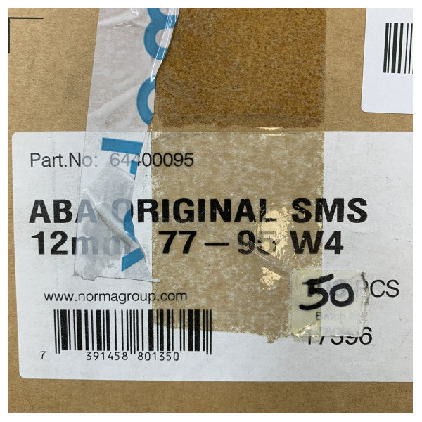 ABA slangklämma rostfritt stål 304 - 77-95 mm (storlek 52)