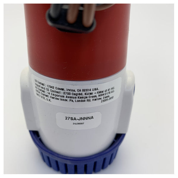Rule 1100 GPH Automatic Bilge Pump 12V - 27SA-JNNNA Hose Pump