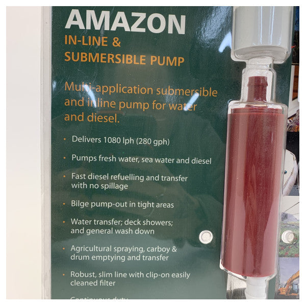 Bomba de porão e bomba inline LVM Amazon 117 24V - Combustível e líquido