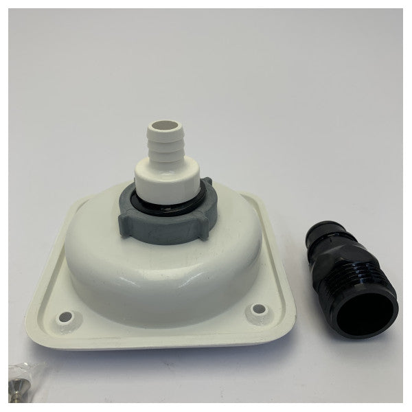 Jabsco Quick Release Deck Connector White - Hose Pillar Coupling for Yacht - 31910-1200