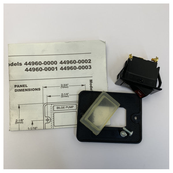 Interruptor de bomba de achique Jabsco 44960-0002 - Panel iluminado de 2 vías - 12V