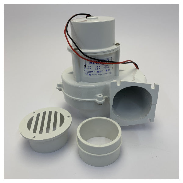Ocean Technologies Marine Air Extractor 12V - Ventilationssæt med slange og rist