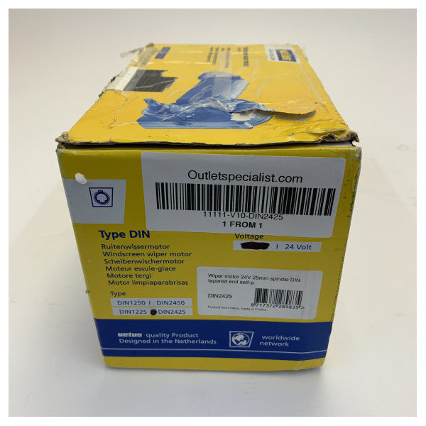 Vetus Silecek Motoru 24V - Kısa Mil 25mm 1 inç - DIN2425
