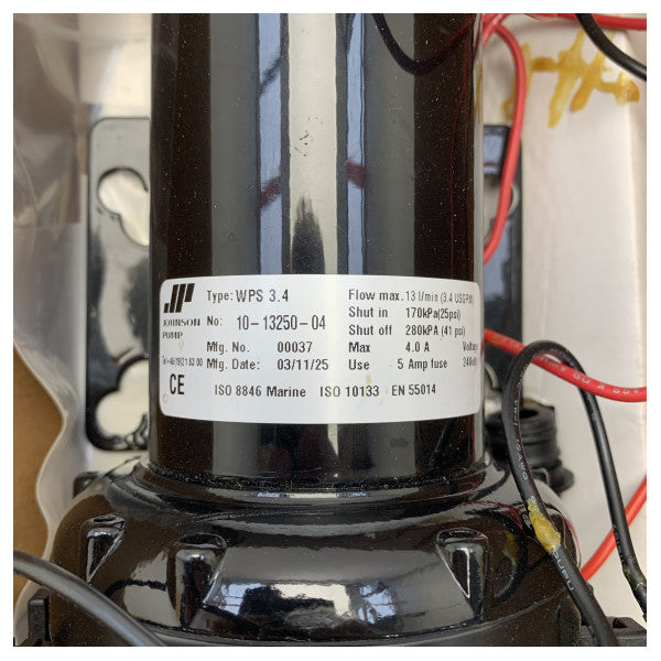 Johnson WPS 3.4 13 L / min Hydrofoor Pompa tal-Ilma Ħelu 24V-10-13250-04