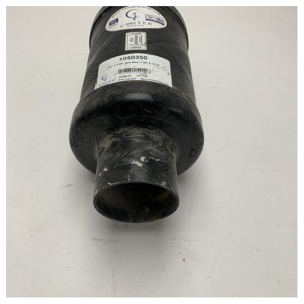 Centek marine 3,5 inç siyah CTP egzoz susturucusu - 1050350