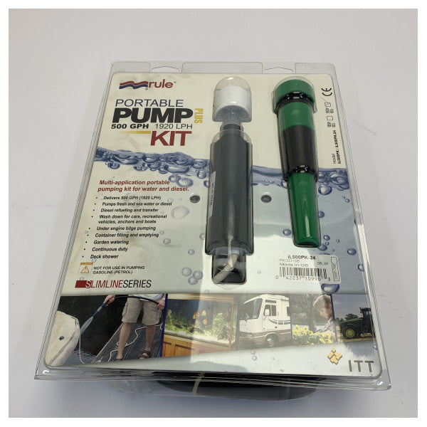 Set pompa in linea e sommergibile Rule iL500PK Slimline 24V - 1920 L/U