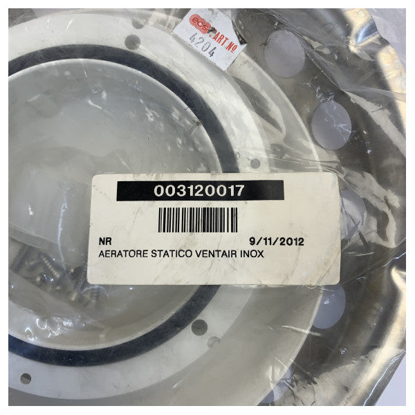 Ventair rustfrit stålventilator til båd og yacht - model 4204 - komplet med montering