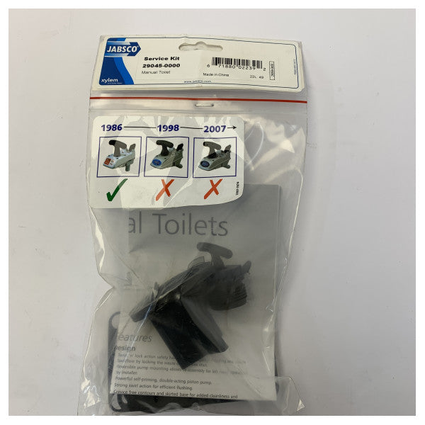 Jabsco 29045-0000 servicekit til manuel toilet - med sort manifold