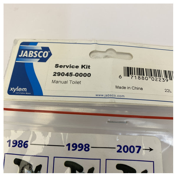 Jabsco 29045-0000 servicekit til manuel toilet - med sort manifold