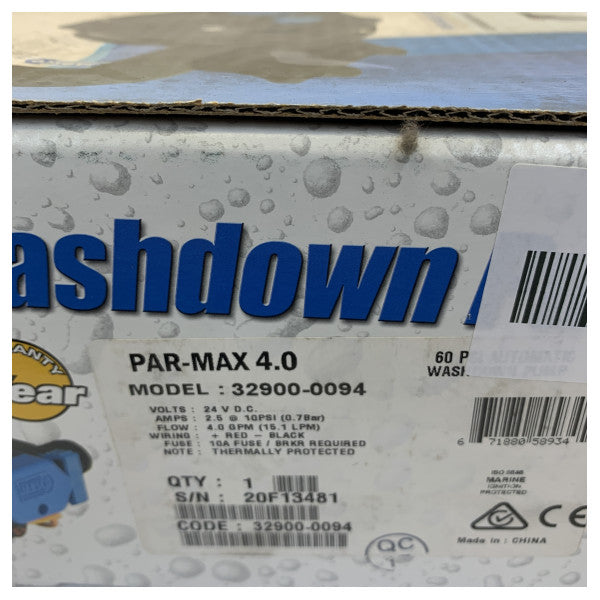 Jabsco 32900-0094 - PAR-Max 4.0 Abwaschset 24V - Marine-Deckwaschpumpenset