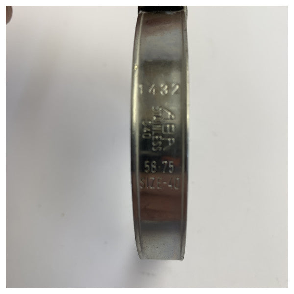 Collier de serrage ABA en acier inoxydable - 58-75 mm - 64400075S