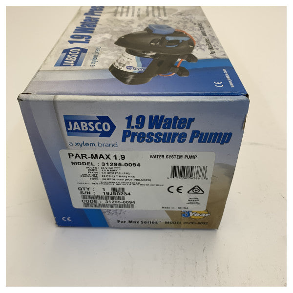 Jabsco 31295-0094 Par-Max 1.9 Pompa per acqua potabile 24V - 25psi