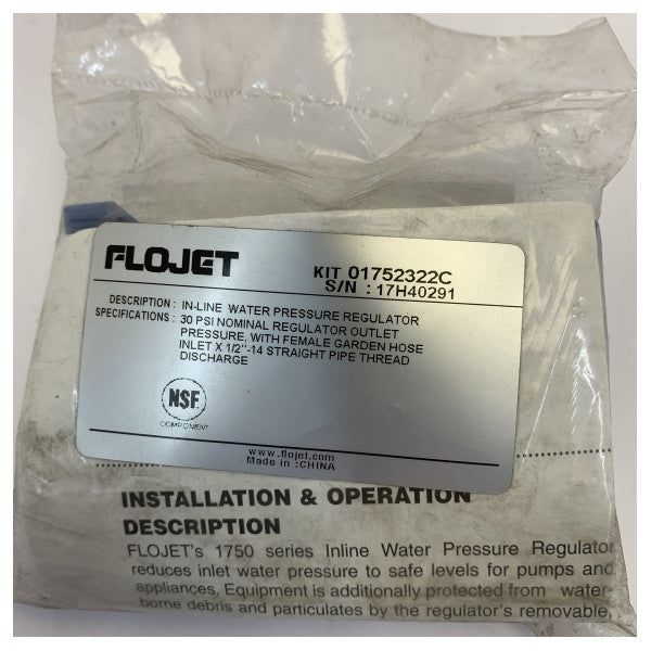 Flojet Basınç Regülatörü 30PSI 10/13mm - 01752322C