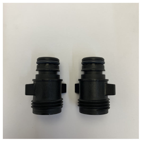 Flojet 20381-007 Anschlussset Port-Kit – Steckverbindung und Gartenschlauchanschluss – EPDM (2 Stück)