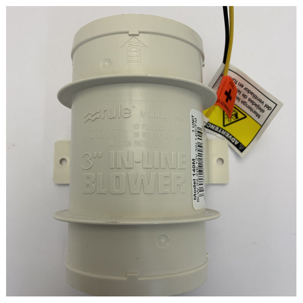 Rule 140M In-Line Marine-Gebläse 3-Zoll 12V Bilgenbelüftungsventilator